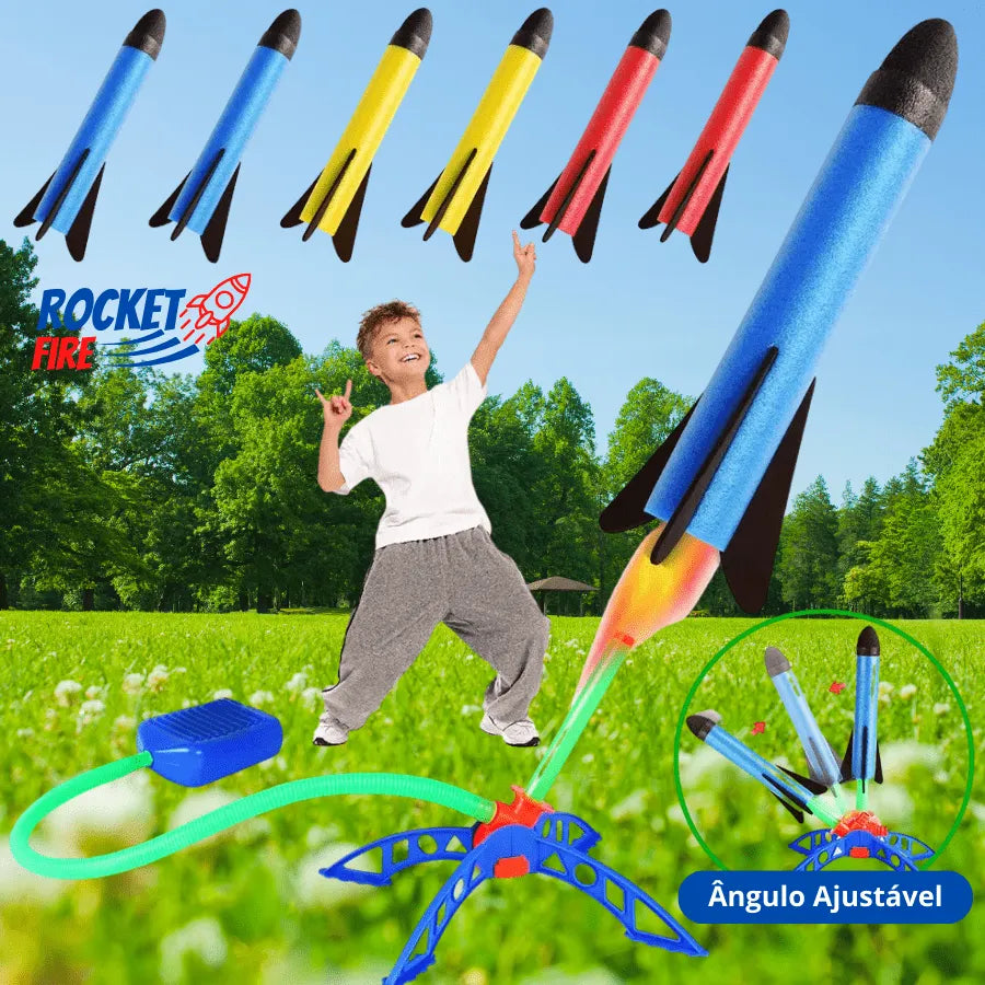 Brinquedo Lançador de Foguete Rocket Fire - Diversão Sem Limites Ao Ar