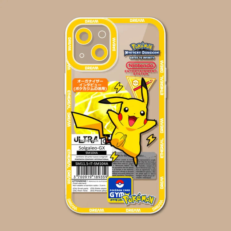Capinha Iphone Pokemon Gergar e Pikachu - Case De Alta Proteção e Resistência Para Um Treinador Pokemon