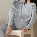 Pijama Feminino Peaceful Evenings - Conjunto Com Calça e Camisa Longa em Algodão | Macio, Leve e Super Confortável