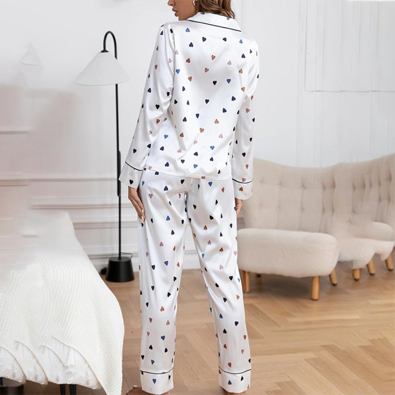 Pijama Feminino Pure Dreamy - Conjunto Com Calça e Camisa Longa em Seda Gelo Premium | Tecido Macio, Leve e Confortável