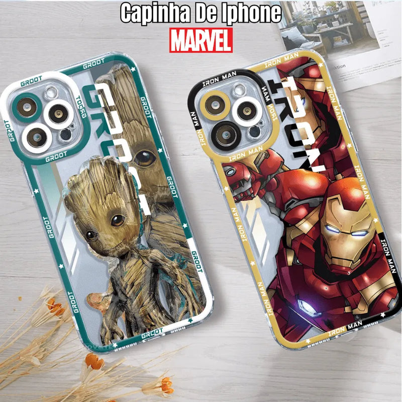Capinha IPhone Marvel Heroes - Case De Alta Proteção e Resistência Com Proteção 360º Para As Câmeras
