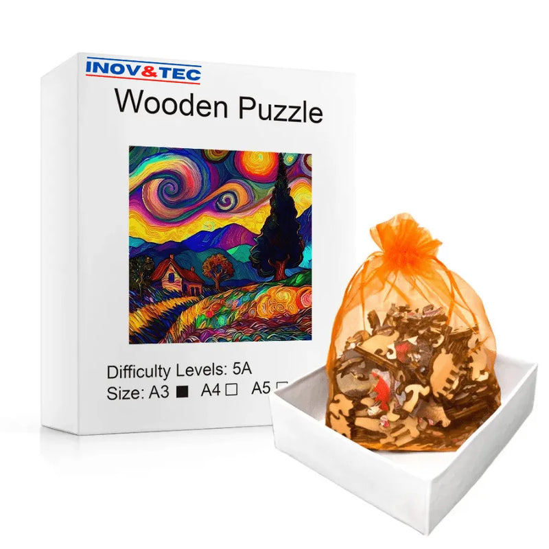 Quebra-Cabeça De Madeira Inova WOOD PUZZLE - Pintura Mágico de Oz | Diversão Com Diversos Benefícios