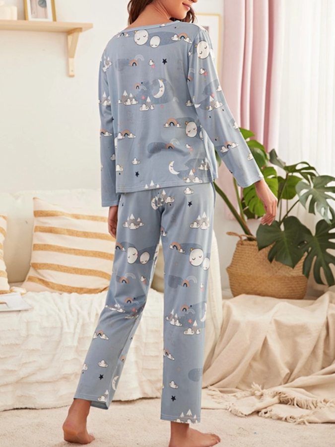 Pijama Feminino Tender Touch - Conjunto Com Calça e Camisa Longa em Tecido LooseFit | Macio, Confortável e Quentinho