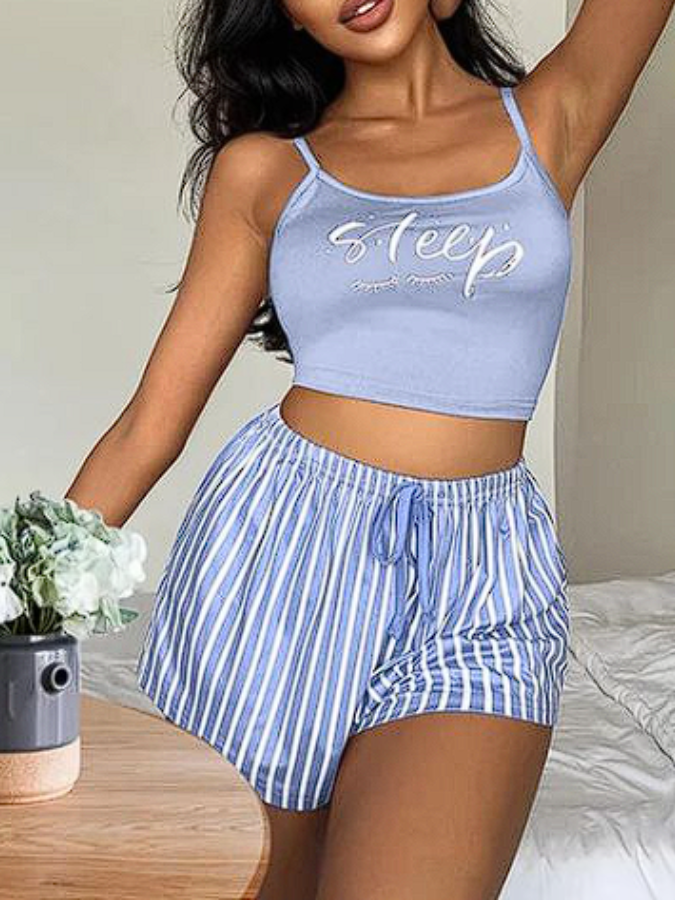 Pijama Feminino Summer Sleep - Conjunto Top Cropped e Shorts Fresquinho LooseFit | Tecido Super Macio e Confortável