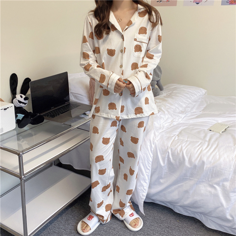 Pijama Feminino Teddy Comfort - Conjunto Com Calça e Camisa Longa em Algodão | Super Macio, Quentinho e Confortável