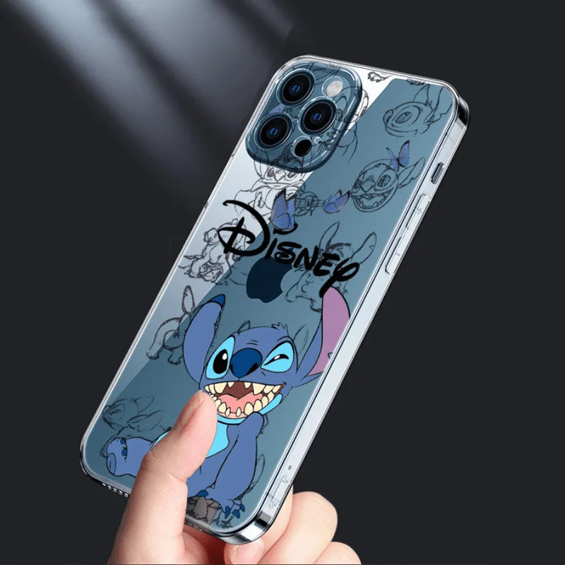 Capinha Love Stitch Disney para Iphone - Case Translúcida De Alta Proteção
