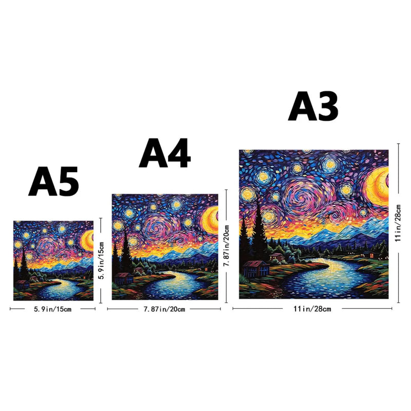 Quebra-Cabeça de Madeira Inova WOOD PUZZLE - Paisagem Aquarela | Diversão com Diversos Benefícios para Crianças e Idosos