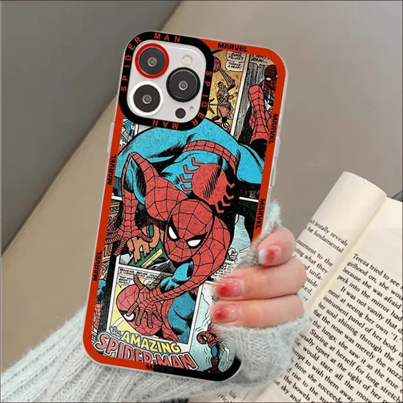 Capinha Iphone Homem Aranha Quadrinhos Marvel - Case de Alta Proteção e Resistência