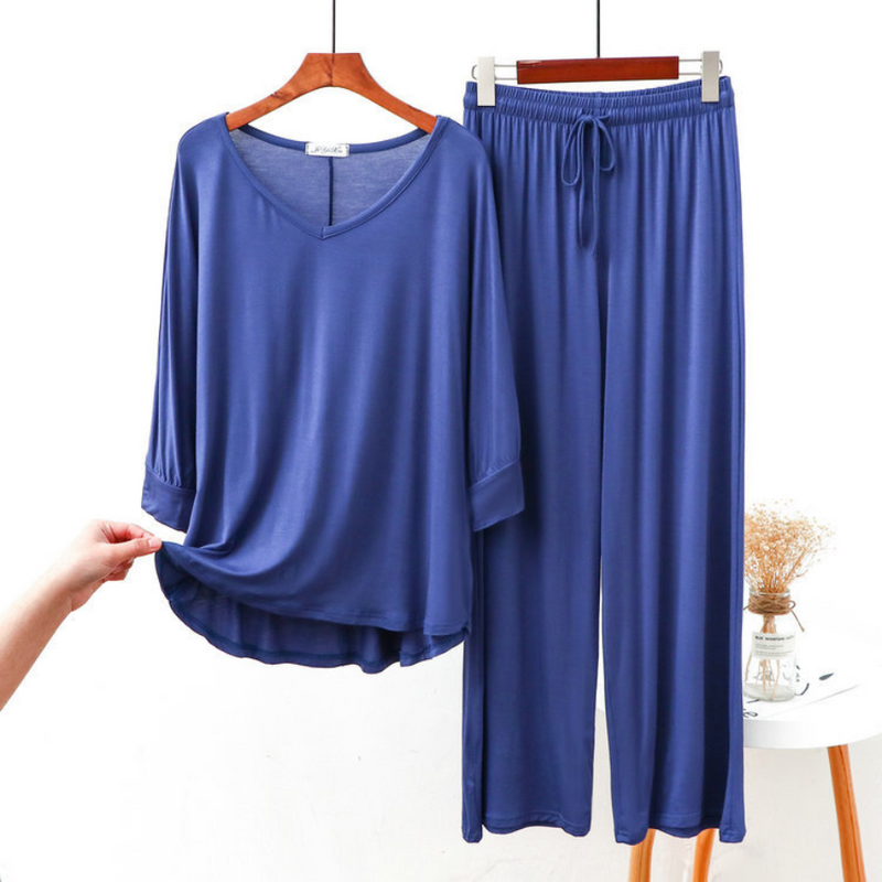 Pijama Feminino Dream Weave - Conjunto Com Calça e Camisa Longa em Algodão | Macio, Leve e Super Confortável