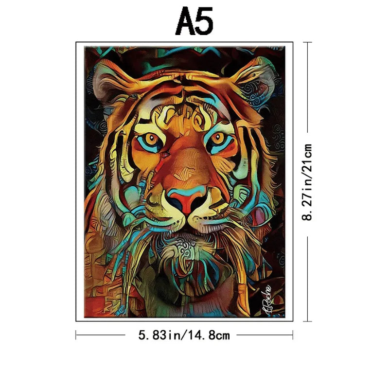 Quebra-Cabeça De Madeira Inova WOOD PUZZLE - Pintura Tigre | Diversão Com Diversos Benefícios