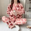 Pijama Feminino Heavenly Comfort - Conjunto Com Calça e Camisa Longa de Botão | Tecido De Algodão Confortável e Quentinho
