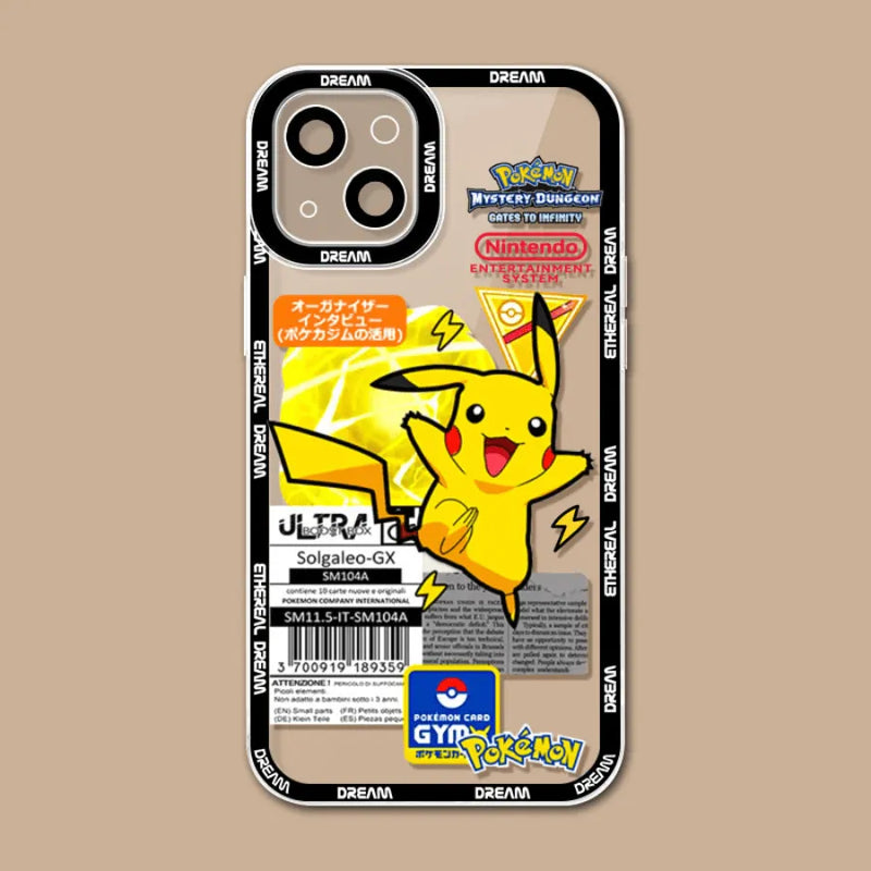 Capinha Iphone Pokemon Gergar e Pikachu - Case De Alta Proteção e Resistência Para Um Treinador Pokemon