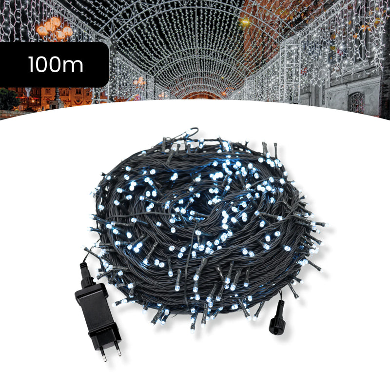 Fio De Fada 100m 1000 Leds Natal + Controle 8 Funções Bivolt