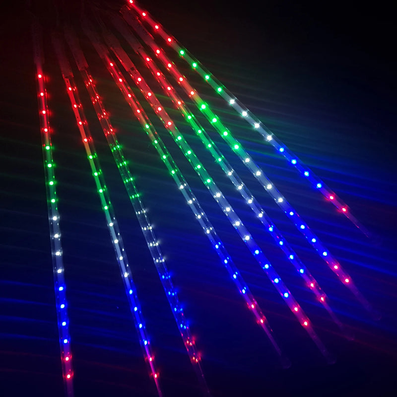 Cascata de Luzes LED Meteoros de Natal - 8 Tubos 50cm