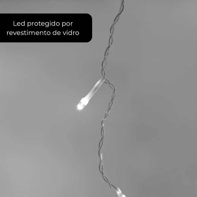 Cascata 5,5m 200led Resistente Água - Natal Decoração