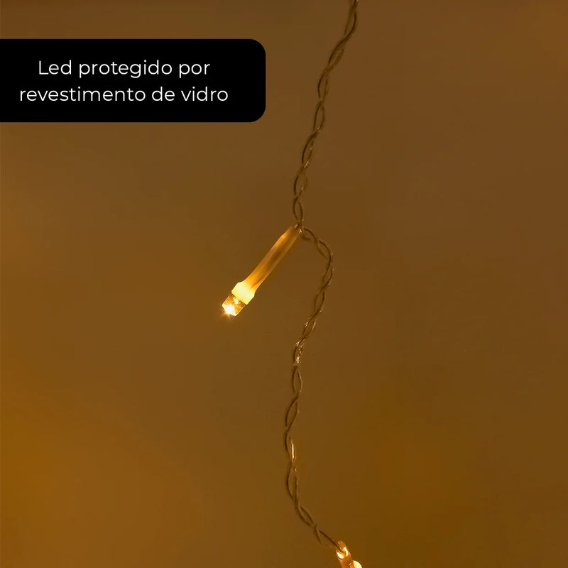 Cascata 5,5m 200led Resistente Água - Natal Decoração