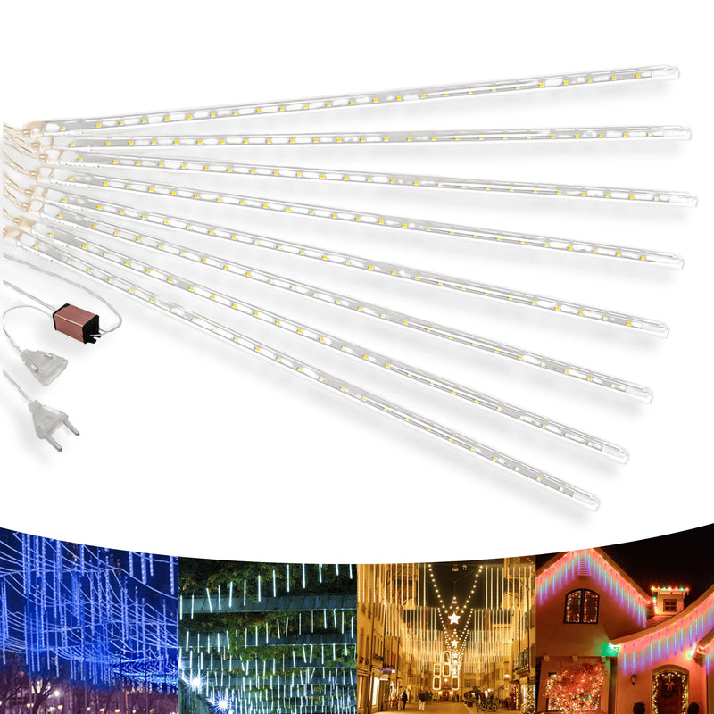 Cascata de Luzes LED Meteoros de Natal - 8 Tubos 50cm