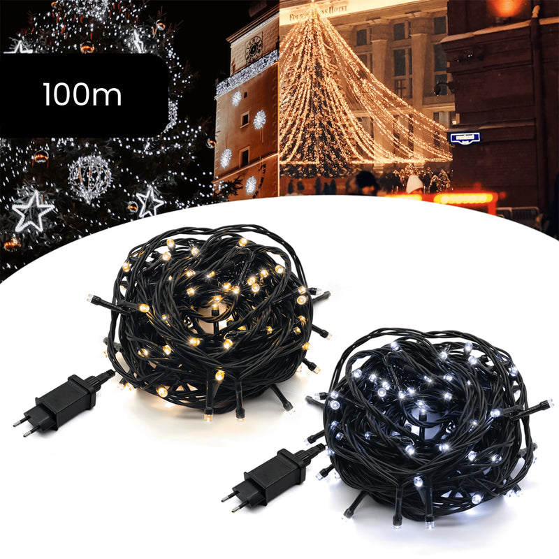 Fio De Fada 100m 1000 Leds Natal + Controle 8 Funções Bivolt