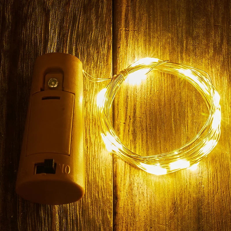 Luzes de Rolha Encantada 2M – Fios de Luz para Garrafas