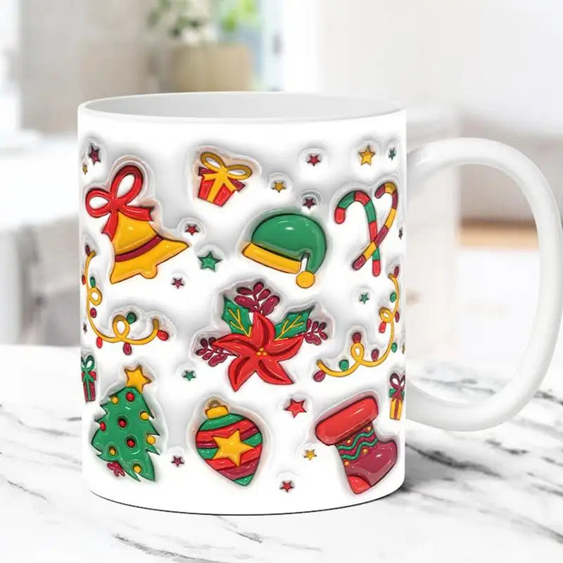 Caneca De Natal De Cerâmica Com Alça