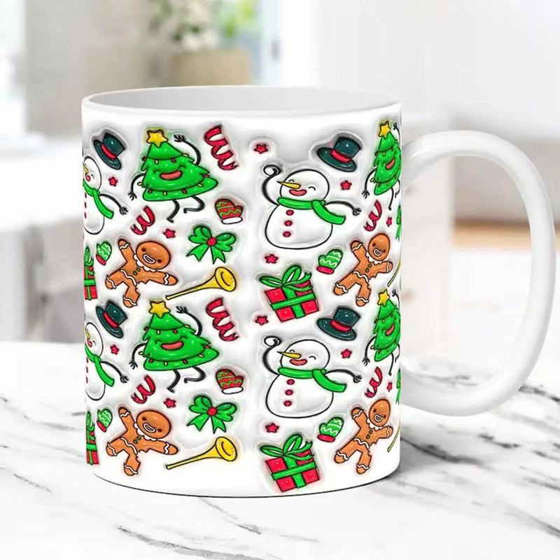 Caneca De Natal De Cerâmica Com Alça