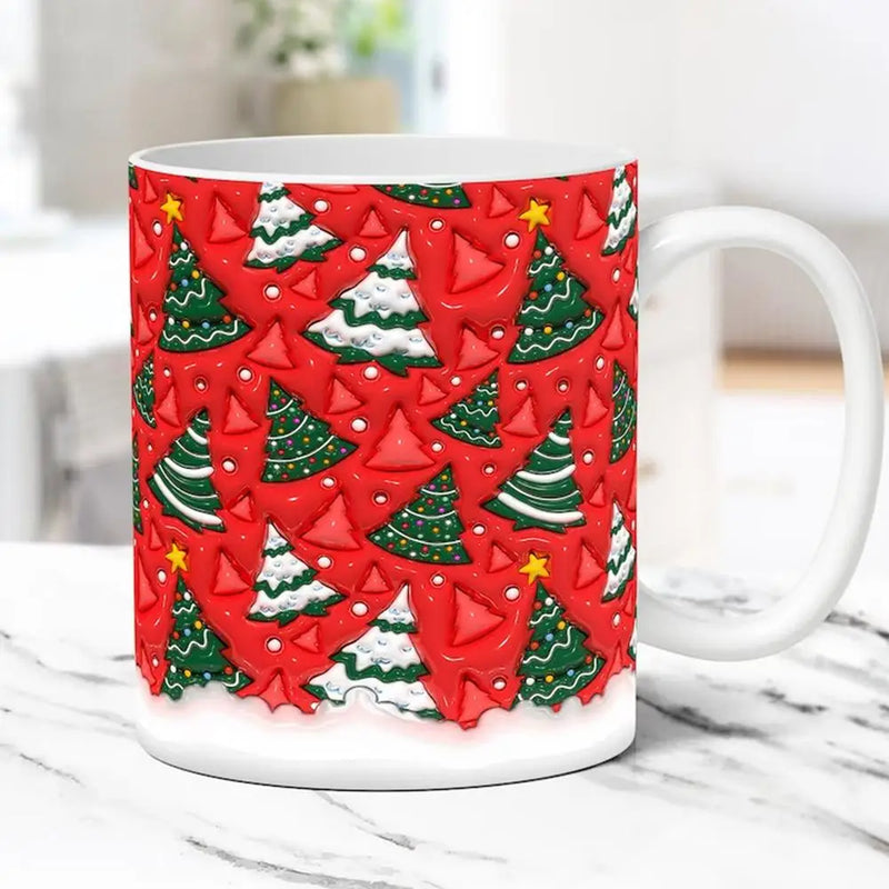 Caneca De Natal De Cerâmica Com Alça