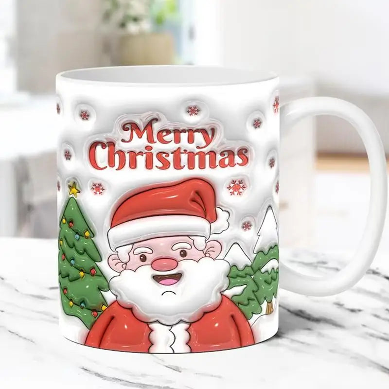 Caneca De Natal De Cerâmica Com Alça