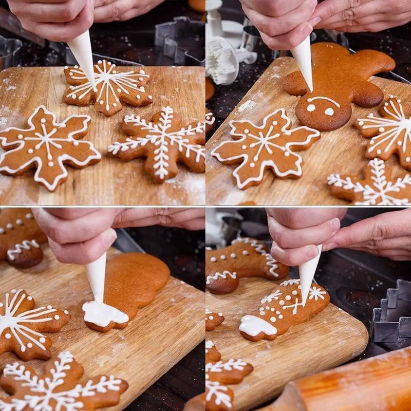 Cortadores de biscoitos de aço inoxidável natal 12x