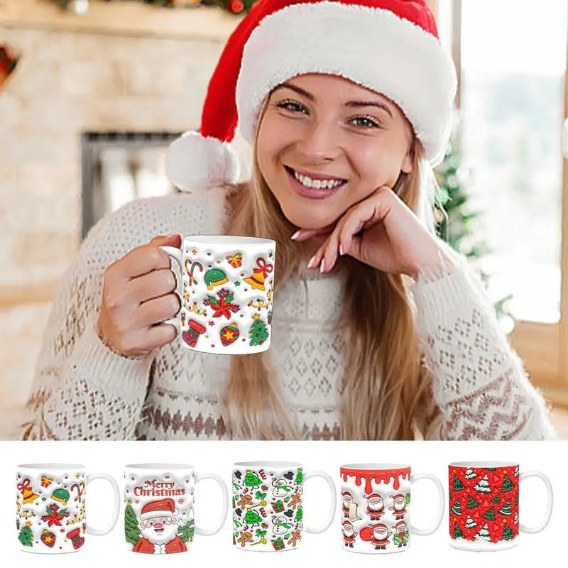 Caneca De Natal De Cerâmica Com Alça