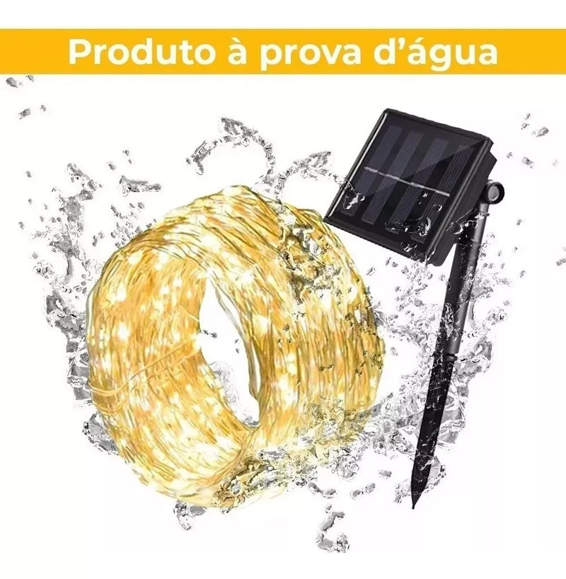 Luzes de fada solares LED para exteriores 22 m