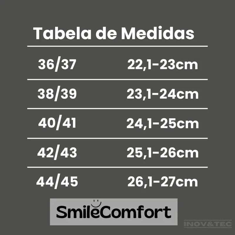 Sandália Ortopédica Unisex SmileConfort | Tecnologia Ultra Confort Com Espuma Alemã Super Macia