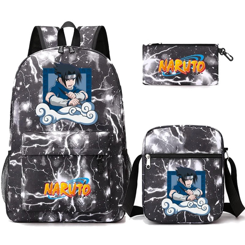 Mochila Escolar Naruto - Lancheira e Estojo de Brinde! Desperte Seu Ninja Nos Estudos!