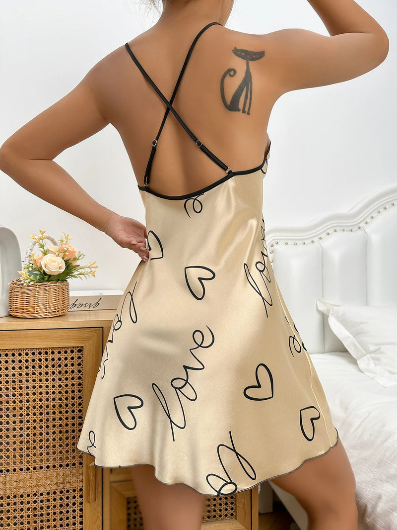 Camisola BabyDoll Pijama Feminino InLove - Elegante e Sensual | Tecido Cetim Seda Super Macio, e Confortável