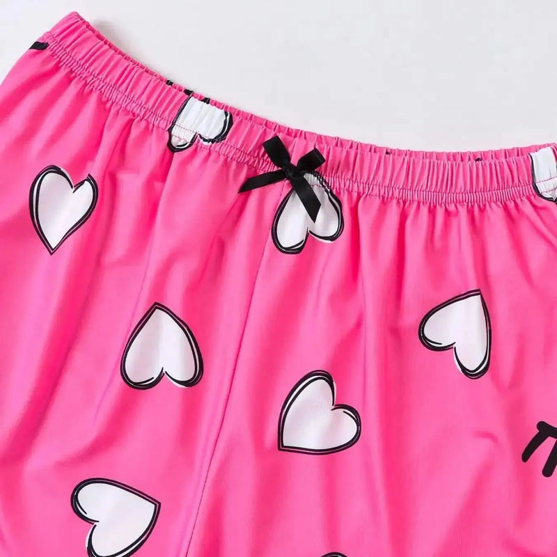 Pijama Feminino InHeart - Conjunto Top Cropped e Shorts Fresquinho LooseFit | Tecido Super Macio e Confortável