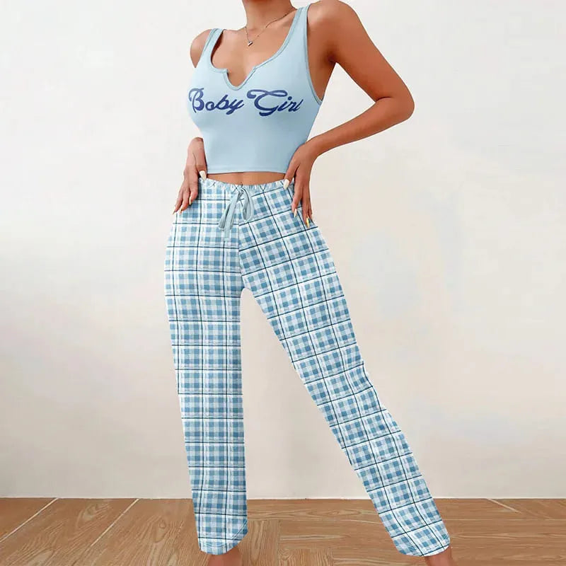 Pijama Feminino Baby Girl Conjunto Com Calça | Tecido Leve e Confortável