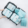 Cor Azul; Azul; Kit organizador de mala; Organizador de viagem; Bolsas para malas; Organização de bagagem; Conjunto de organizadores de viagem; Inov&Tec Store; Compra Segura; Compra Com Garantia; Garantia