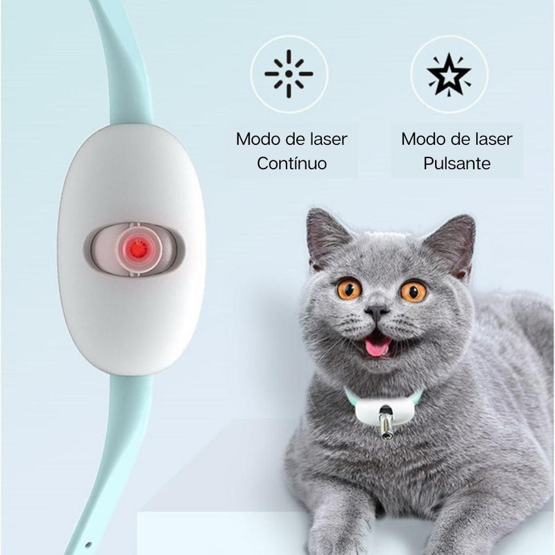 Brinquedo Interativo para Gatos LASER CAT - Colar Ajustável com Laser recarregável - Inov&tec