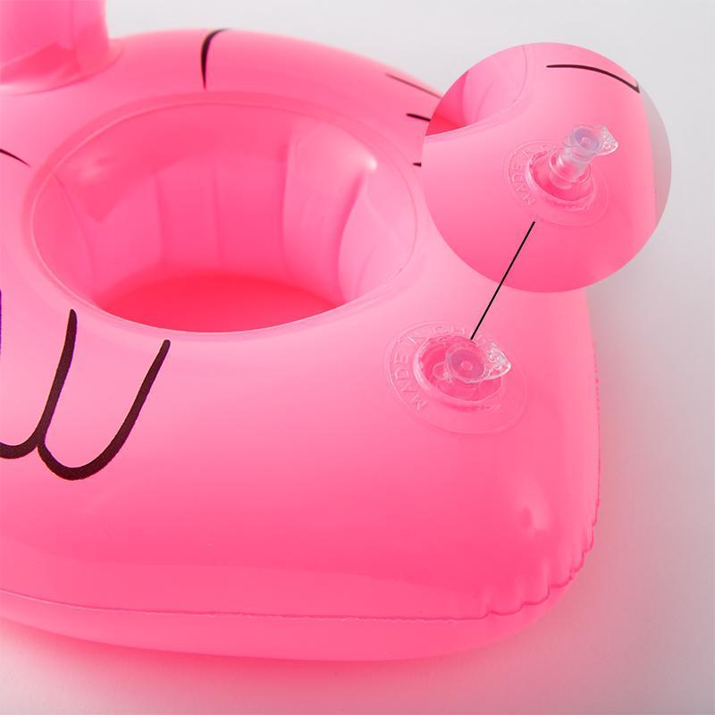 Pacote Duplo - Suporte de Copo Flutuante de Flamingo de Plástico - É Hora Da Piscina