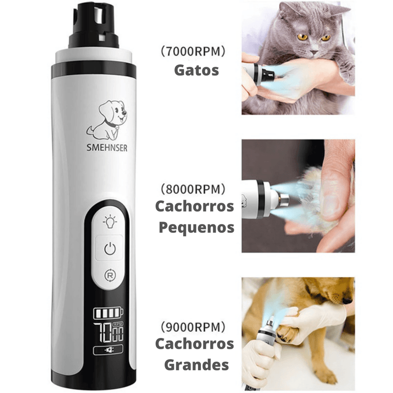 Aparador de unhas elétrico SAFE PET - Gatos e Cachorros - Inov&tec