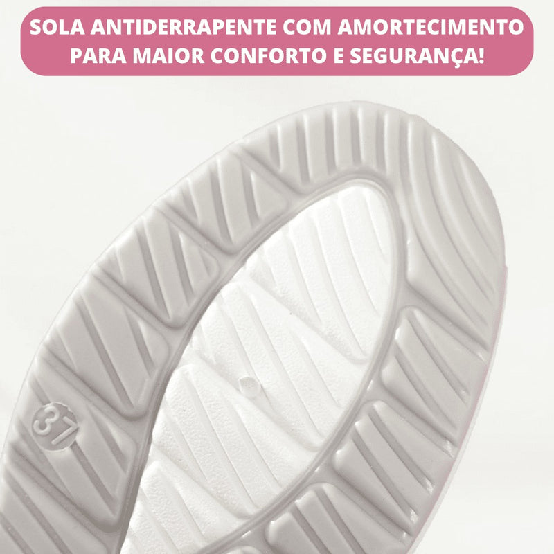 Tênis Ortopédico Feminino Com Amortecimento Sport Flowers - Lançamento 2023