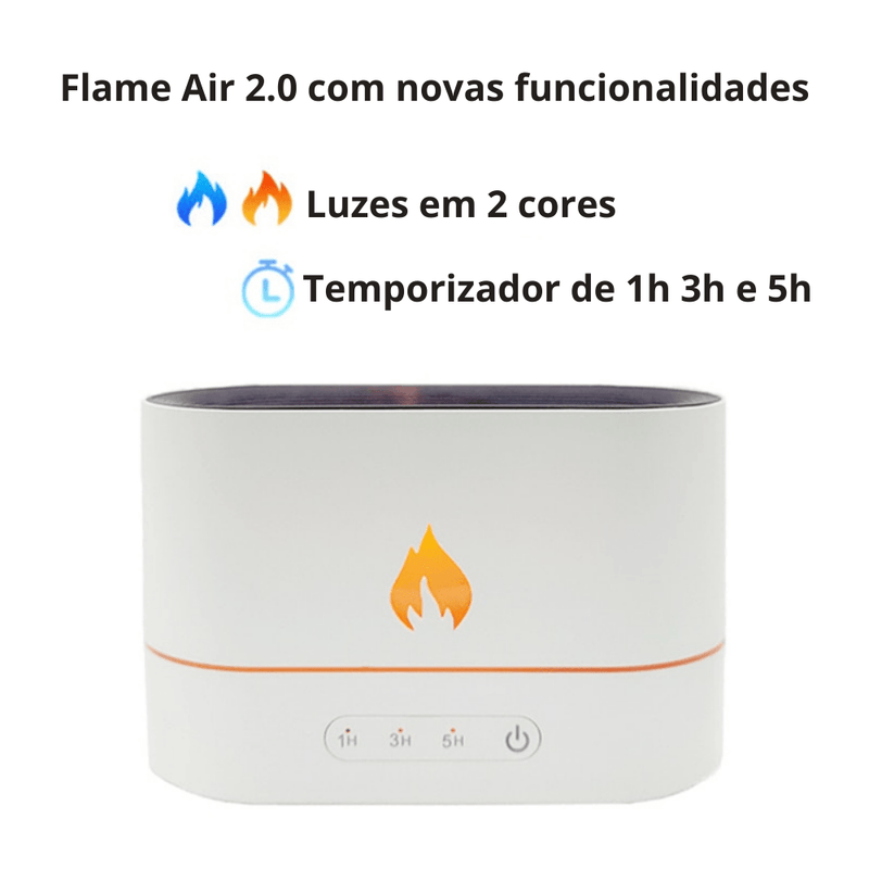 Umidificador de Ar Ultrassônico FLAME AIR 2.0 - Saúde e Aromaterapia - Inov&tec