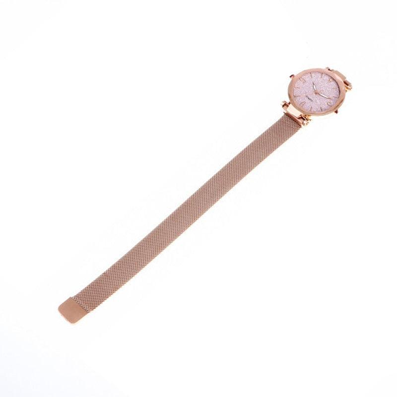 Relógio Feminino QUARTZ Lady Rosê - Luxuoso com Pulseira Rosê Gold e Fundo Cristal Rosê (ÚLTIMAS PEÇAS EM QUEIMA DE ESTOQUE) - Inov&tec