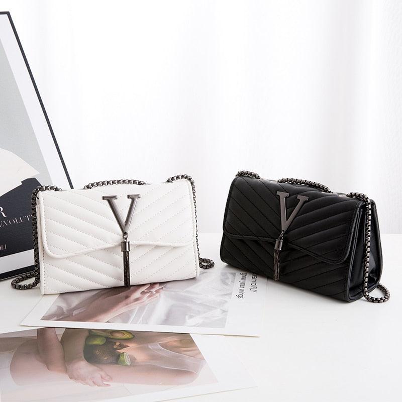 Bolsa Luxury V TRIANGLE - Bolsa de Ombro, Clutch, Handbag Feminina - Inov&tec