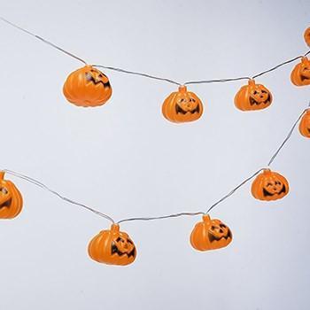 Faixa de Luzes Temáticas de Abóbora de Halloween