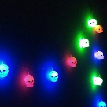 Faixa de Luzes Temáticas de Abóbora de Halloween