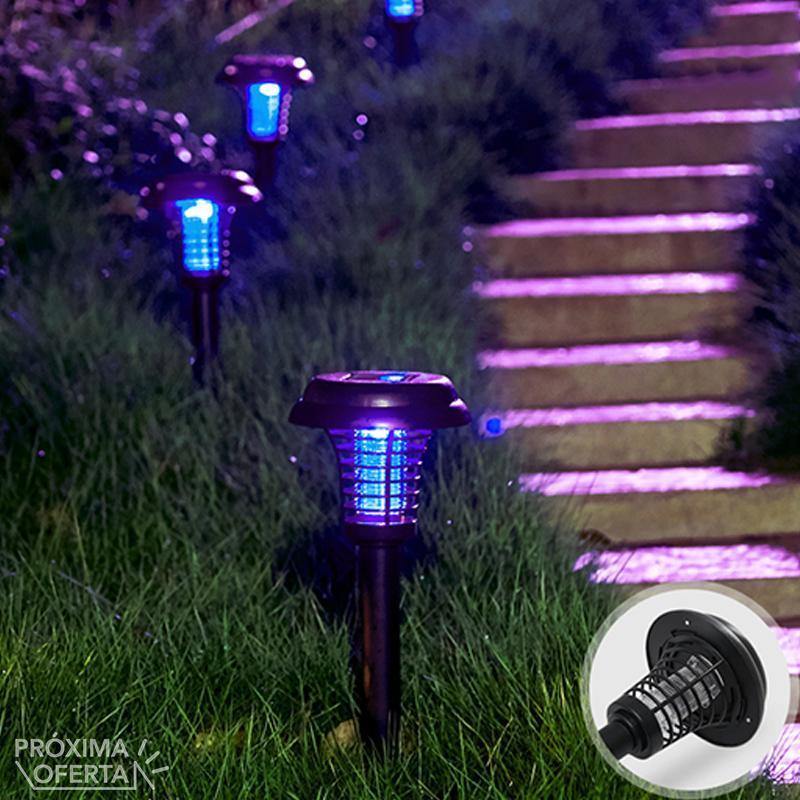 Lâmpada Led Eliminadora de Mosquitos com Painel Solar - Mosquito-Repelling LED Light