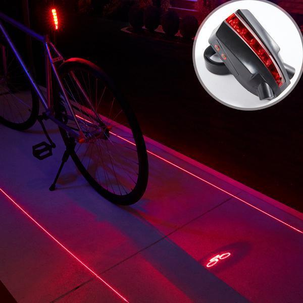 Lanterna Laser LED Traseira de Bicicleta