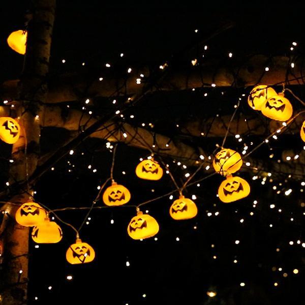 Faixa de Luzes Temáticas de Abóbora de Halloween