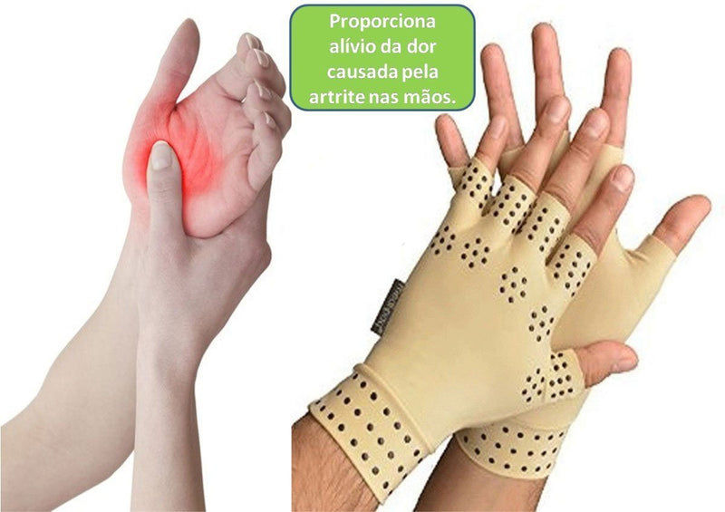 Luva Magnética Terapêutica - Alívio de Dores nas Mãos