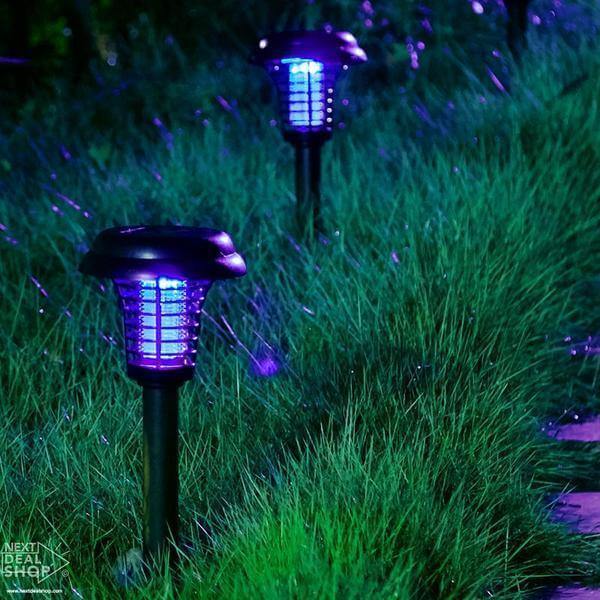 Lâmpada Led Eliminadora de Mosquitos com Painel Solar - Mosquito-Repelling LED Light